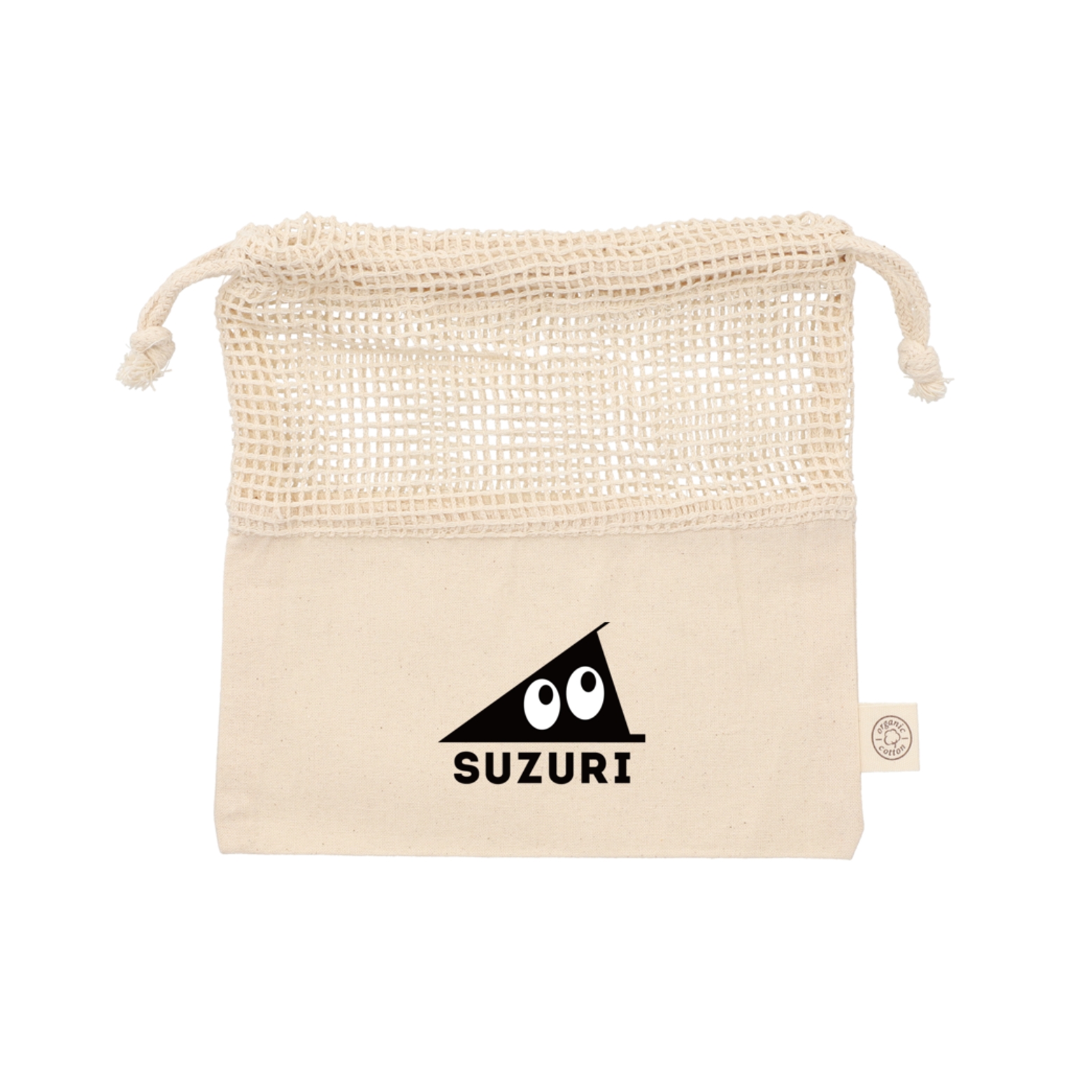 Organic Cotton Net Drawstring Bag (M)