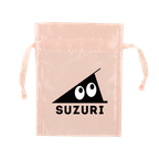 Satin Frill Drawstring Bag (S)